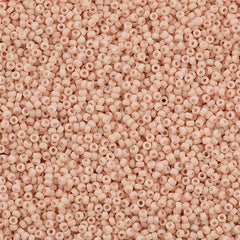 Miyuki Round Seed Bead 15/0 Opaque Matte Light Tan 2-inch Tube (2023)