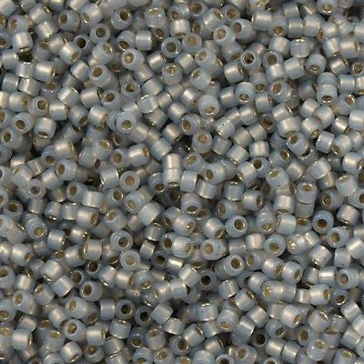 25g Miyuki Delica Seed Bead 11 0 Silver Lined Grey Haze DB1455