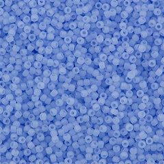 Toho Round Seed Bead 11/0 Transparent Ceylon Matte Glacier 2.5-inch Tube (146F)