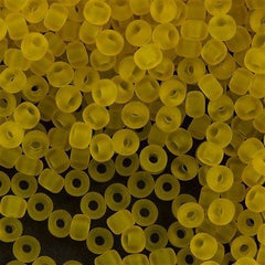 Miyuki Round Seed Bead 6/0 Transparent Matte Yellow 20g Tube (136F)