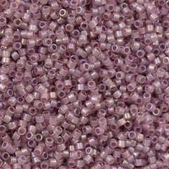 Miyuki Delica Seed Bead 11/0 Inside Dyed Color Mauve Thistle Flower 2-inch Tube DB1752