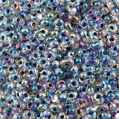 Miyuki Berry Seed Bead Inside Color Lined Noir AB 22g Tube (283)