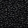 Toho Round Seed Bead 11/0 Opaque Black 2.5-inch Tube (49)