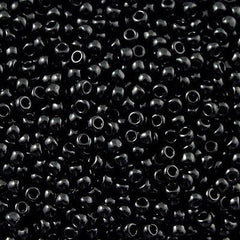 Toho Round Seed Bead 11/0 Opaque Black 2.5-inch Tube (49)