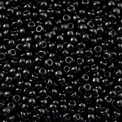 Toho Round Seed Bead 11/0 Opaque Black 2.5-inch Tube (49)