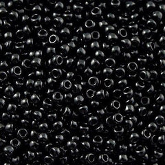 50g Toho Round Seed Bead 11/0 Opaque Black (49)