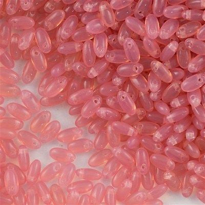 Czech Rizo 2.5x6mm Beads Milky Pink 21g Tube (71010)