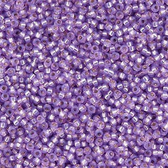 50g Miyuki Round Seed Bead 11/0 Ceylon Silver Lined Dyed Violet (574)