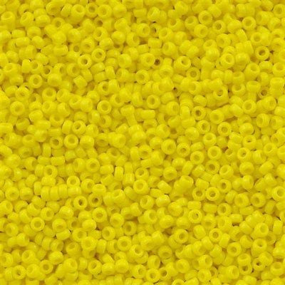 Miyuki Round Seed Bead 15/0 Opaque Yellow 2-inch Tube (404)