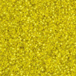 Miyuki Round Seed Bead 15/0 Matte Silver Lined Yellow 2-inch Tube (6F)