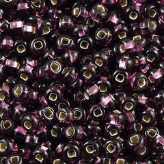 Czech Seed Bead 6/0 Silver Lined Amethyst 2-inch Tube (27060)