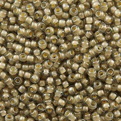 50g Toho Round Seed Bead 8/0 Inside Color Lined Sand Crystal (369)