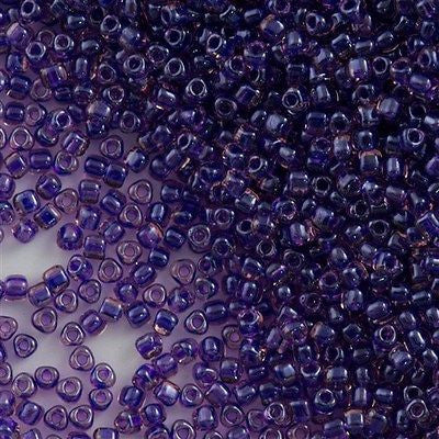 11/0 Clear,Mixed Purple Lined Seed Beads-0630-76