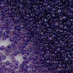 Miyuki Triangle Seed Bead 10/0 Light Purple Lined Dark Purple 24g Tube (1835)