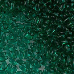 Czech Rizo 2.5x6mm Beads Emerald 15g RZ-50730