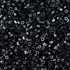 Toho Hex Seed Bead 11/0 Metallic Hematite 7.2g Tube (81)