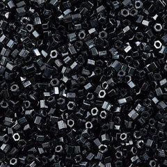 Toho Hex Seed Bead 11/0 Metallic Hematite (81)