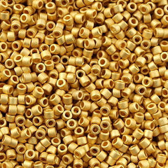 Miyuki Delica Seed Bead 10/0 Matte 24kt Gold Plated 7g Tube DBM331