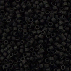 Miyuki Delica Seed Bead 10/0 Matte Black 7g Tube DBM310