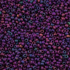 50g toho Round Seed Bead 8/0 Higher Metallic Matte Mardi Gras (515F)