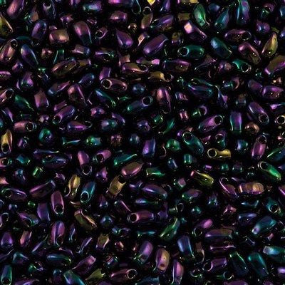 Miyuki Long Drop Seed Bead Metallic Purple Iris 24g Tube (454)