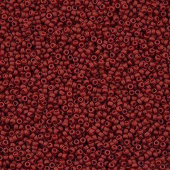 Miyuki Round Seed Bead 15/0 Opaque Matte Brick Red 2-inch Tube (2040)