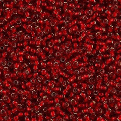 Toho Round Seed Bead 11/0 Silver Lined Garnet 2.5-inch Tube (25C)