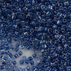 Miyuki Triangle Seed Bead 10/0 Inside Color Lined Sparkle Blue 10g (1557)