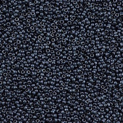 Miyuki Round Seed Bead 15/0 Matte Gunmetal 2-inch Tube (2001)