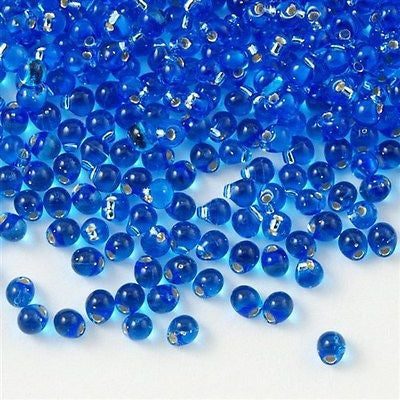 Tiny Miyuki Drop Seed Bead Silver Lined Sapphire 9g Tube (19)