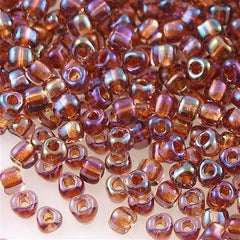 Miyuki Triangle Seed Bead 8/0 Rose Inside Color Lined Copper 15g (1838)