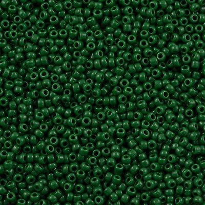 Toho Round Seed Bead 11/0 Opaque Forest Green 2.5-inch Tube (47H)