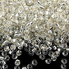 Miyuki Round Seed Bead 11/0 Silver Lined Crystal 22g Tube (1)