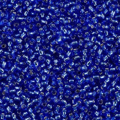 Toho Round Seed Bead 11/0 Silver Lined Montana Blue 19g Tube (35)