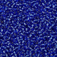 50g Toho Round Seed Bead 11/0 Silver Lined Montana Blue (35)