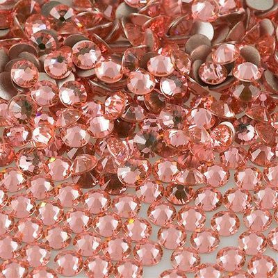 144 TRUE CRYSTAL Rose Flat Back SS20 Rose Peach (262)