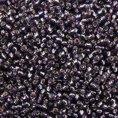 50g Miyuki Round Seed Bead 11/0 Silver Lined Lavender (24)