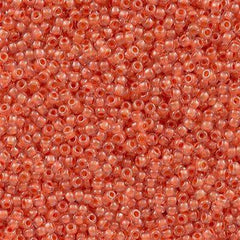 50g Toho Round Seed Beads 11/0 Inside Color Lined Salmon (985)