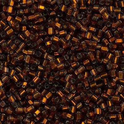 Miyuki 1.8mm Square Seed Bead Silver Lined Topaz 8g Tube (5)