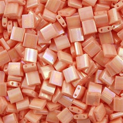 Miyuki Tila Seed Bead Opaque Salmon Luster 7g Tube (596)