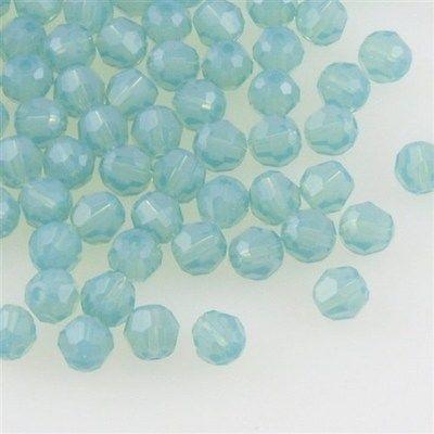 12 TRUE CRYSTAL 4mm Faceted Round Bead Pacific Opal (390)