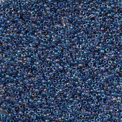 Toho Round Seed Bead 15/0 Inside Color Lined Slate Blue 2.5-inch Tube (188)