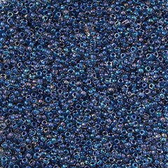 Toho Round Seed Bead 15/0 Inside Color Lined Slate Blue 2.5-inch Tube (188)