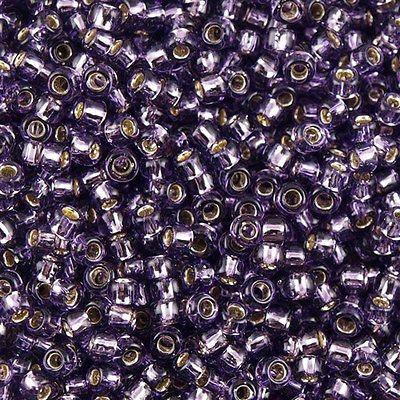 50g Toho Round Seed Beads 11/0 Silver Lined Amethyst (39)