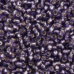 Toho Round Seed Bead 11/0 Silver Lined Amethyst 2.5-inch Tube (39)