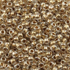 50g Toho Round Seed Beads 6/0 Inside Color Lined Gold(989)