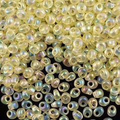 Miyuki 4mm Magatama Seed Bead Transparent Pale Yellow 23g Tube (2131)