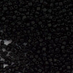 Miyuki Triangle Seed Bead 8/0 Opaque Matte Black 23g Tube (401F)