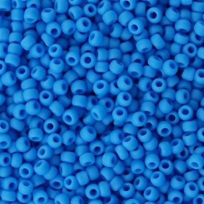 Toho Round Seed Bead 8/0 Opaque Matte Cornflower 2.5-inch tube (43DF)