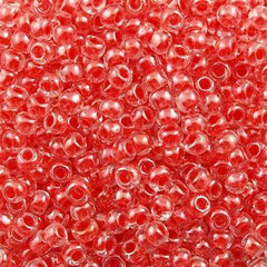 50g Toho Round Seed Beads 6/0 Inside Color Lined Watermelon (341)